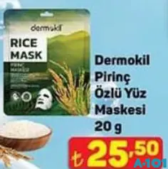 DERMOKİL PİRİNÇ ÖZLÜ YÜZ MASKESİ 20 G fiyat ve kampanya bilgisi